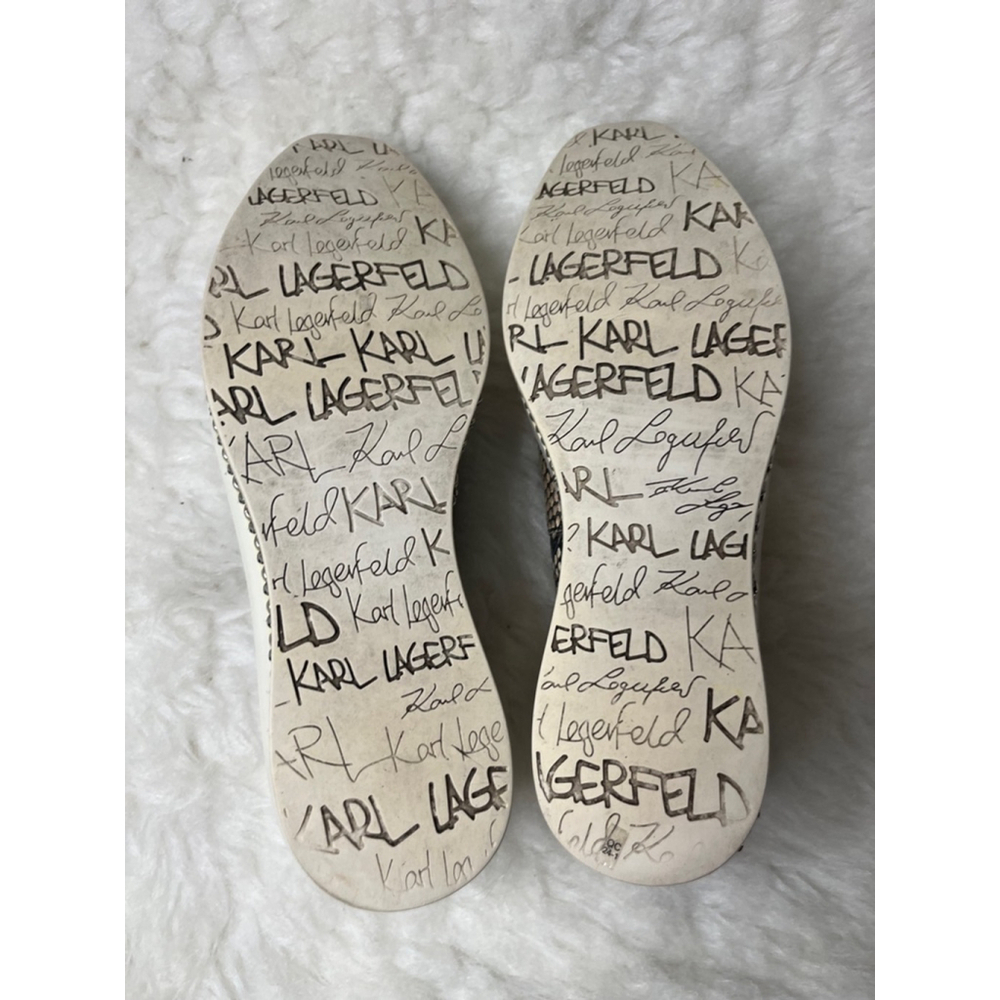 Karl Lagerfeld Brea slip-on sneakers snake print leather women size 6.5M - Picture 8 of 9